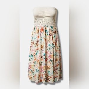 Torrid Midi Challis Tube Dress